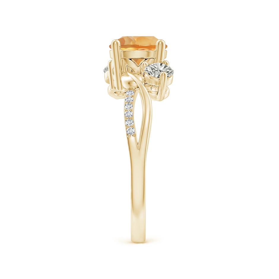7mm A Citrine and Diamond Twisted Vine Ring in Yellow Gold side 299