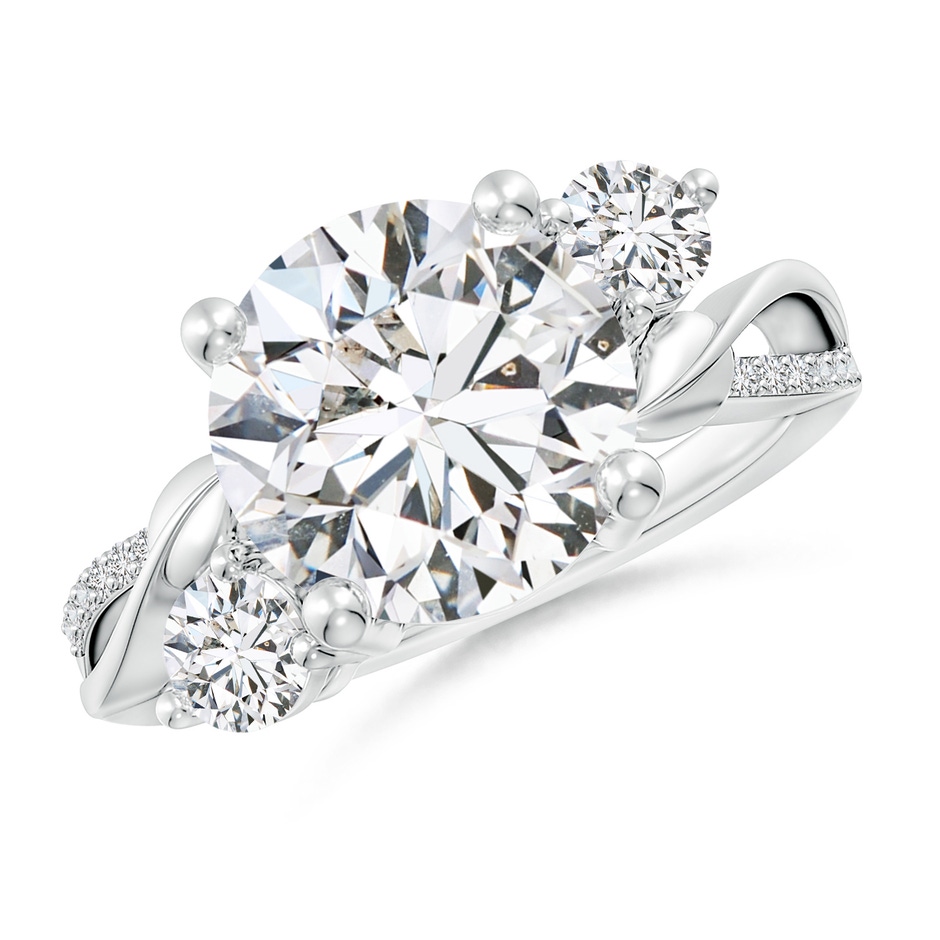 10.1mm HSI2 Three Stone Diamond Twisted Vine Ring in P950 Platinum 
