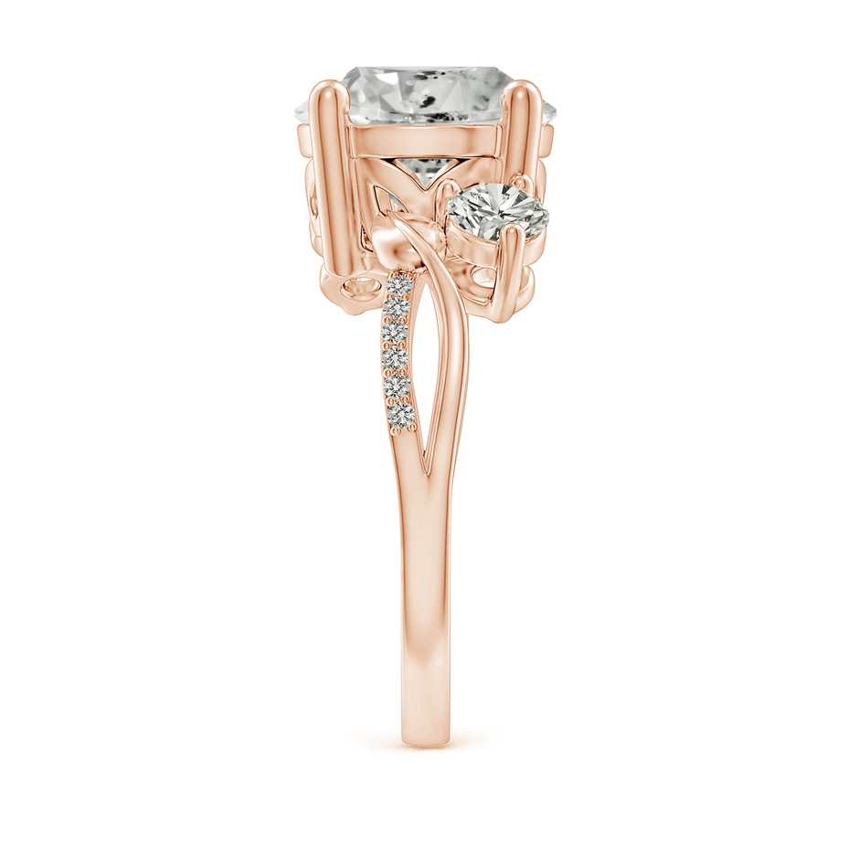 10.1mm KI3 Three Stone Diamond Twisted Vine Ring in 18K Rose Gold side 299