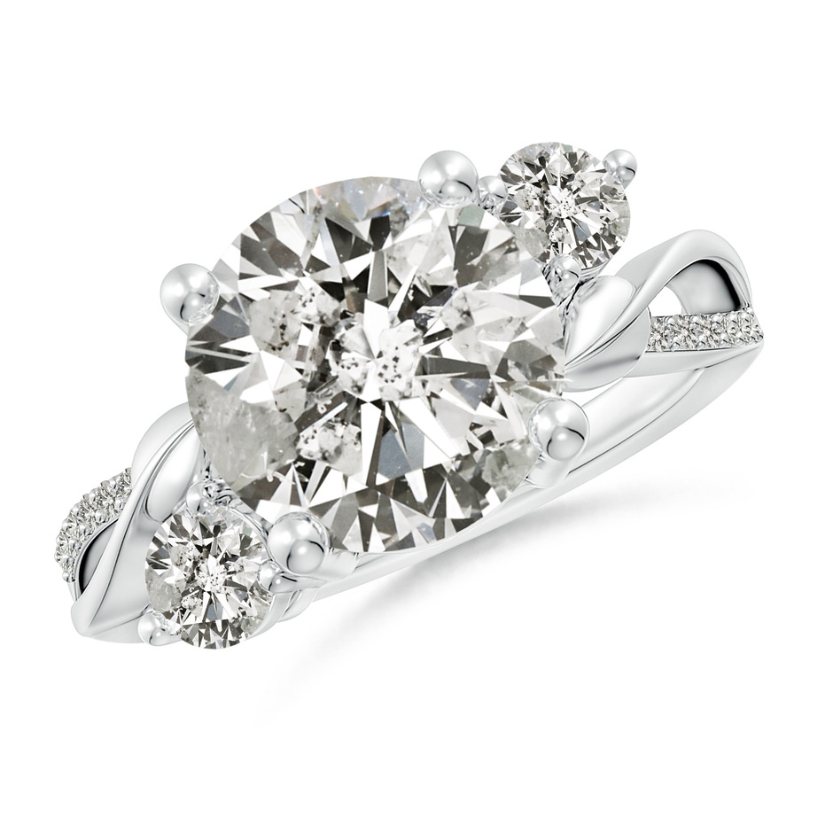 10.1mm KI3 Three Stone Diamond Twisted Vine Ring in P950 Platinum 