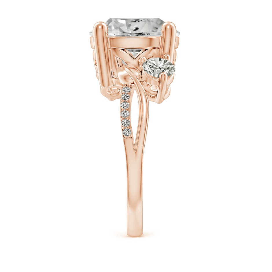 11.1mm KI3 Three Stone Diamond Twisted Vine Ring in 18K Rose Gold side 299