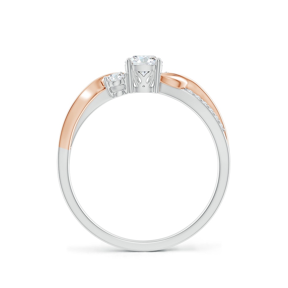4.4mm GVS2 Three Stone Diamond Twisted Vine Ring in White Gold Rose Gold side 199