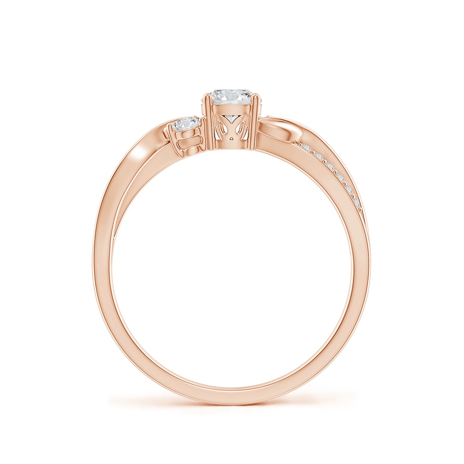 4.4mm HSI2 Three Stone Diamond Twisted Vine Ring in Rose Gold side 199