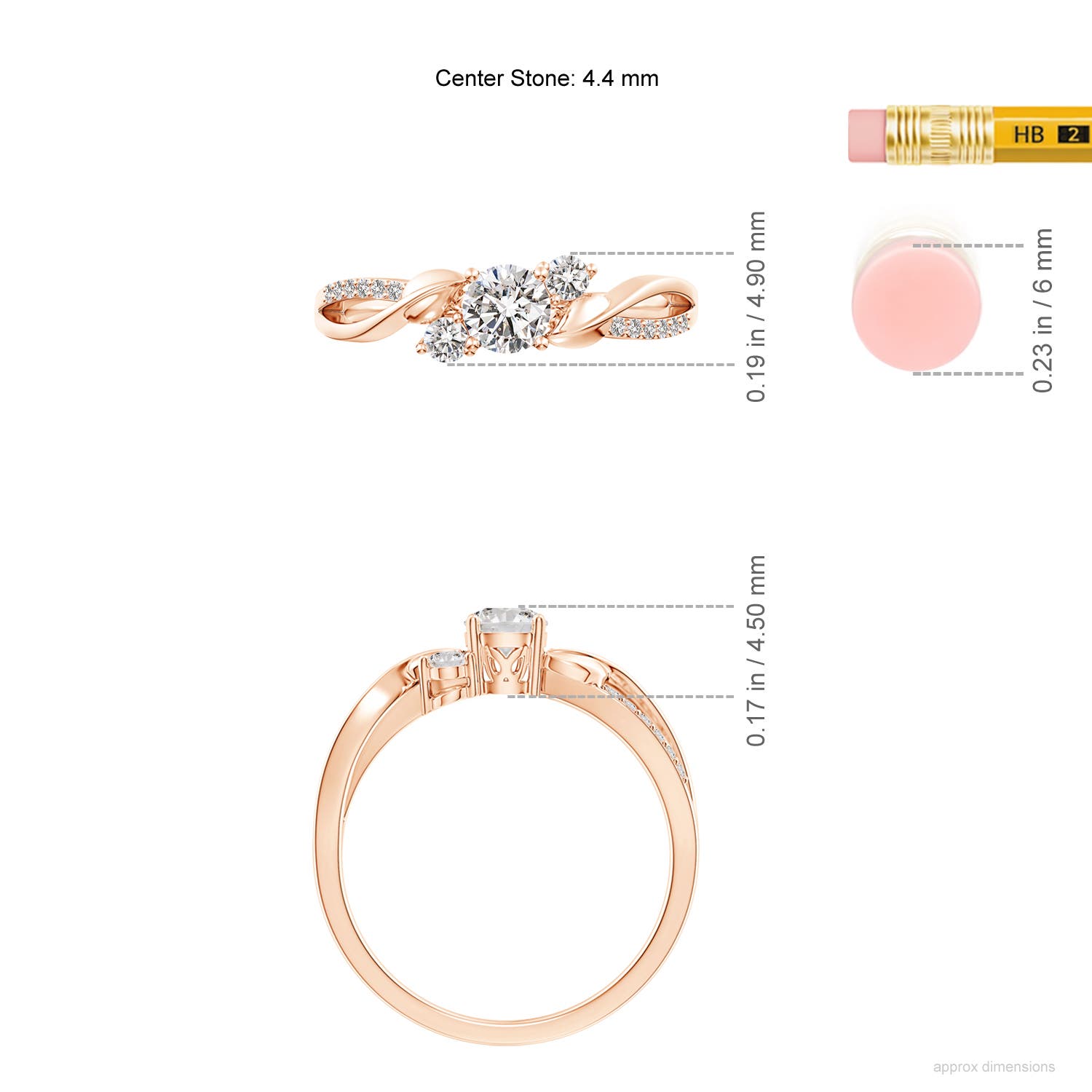 IJI1I2 / 0.49 CT / 14 KT Rose Gold