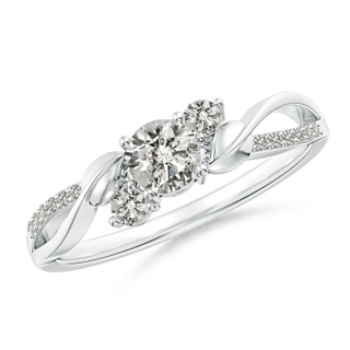 4.4mm KI3 Three Stone Diamond Twisted Vine Ring in 10K White Gold