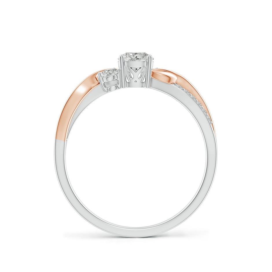 4.4mm KI3 Three Stone Diamond Twisted Vine Ring in White Gold Rose Gold side 199