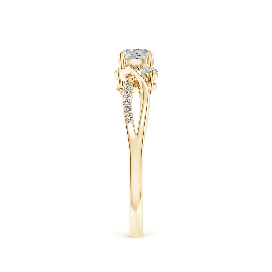 4.4mm KI3 Three Stone Diamond Twisted Vine Ring in Yellow Gold side 299