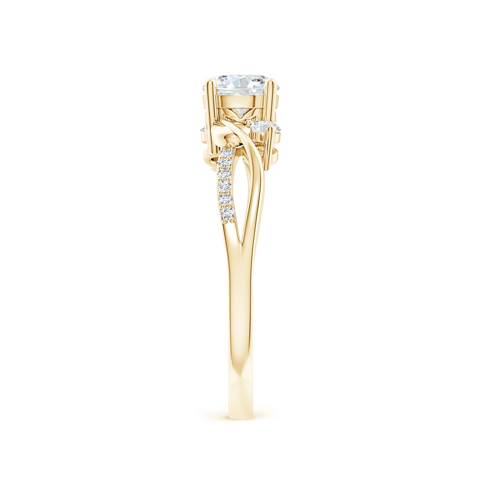 5.3mm GVS2 Three Stone Diamond Twisted Vine Ring in Yellow Gold side 299