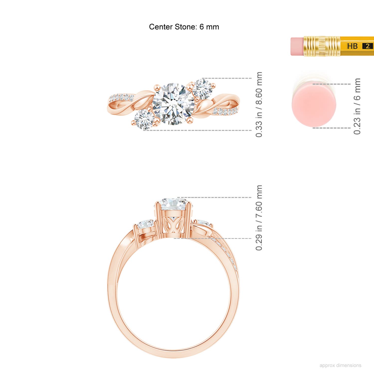 GVS2 / 1 CT / 14 KT Rose Gold