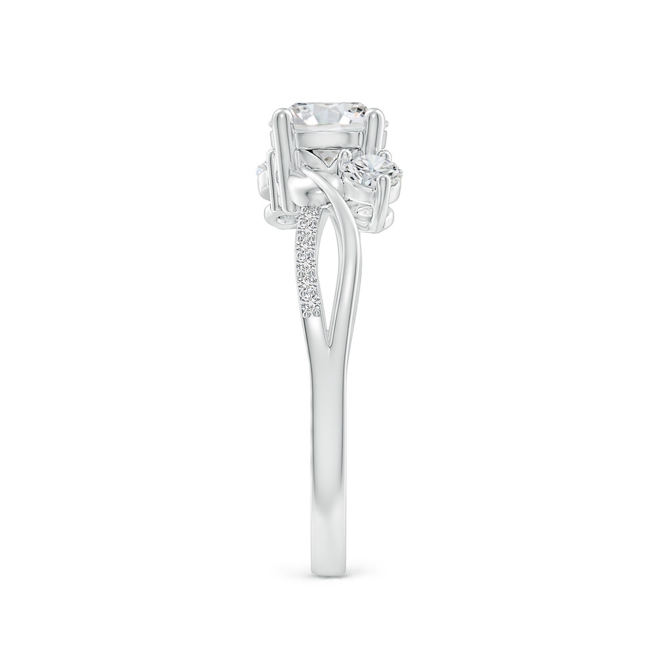 6mm HSI2 Three Stone Diamond Twisted Vine Ring in P950 Platinum side 299