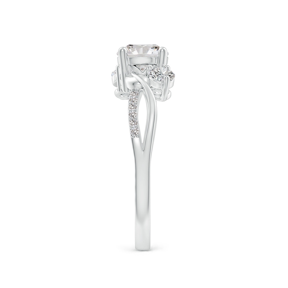 6mm IJI1I2 Three Stone Diamond Twisted Vine Ring in P950 Platinum side 299