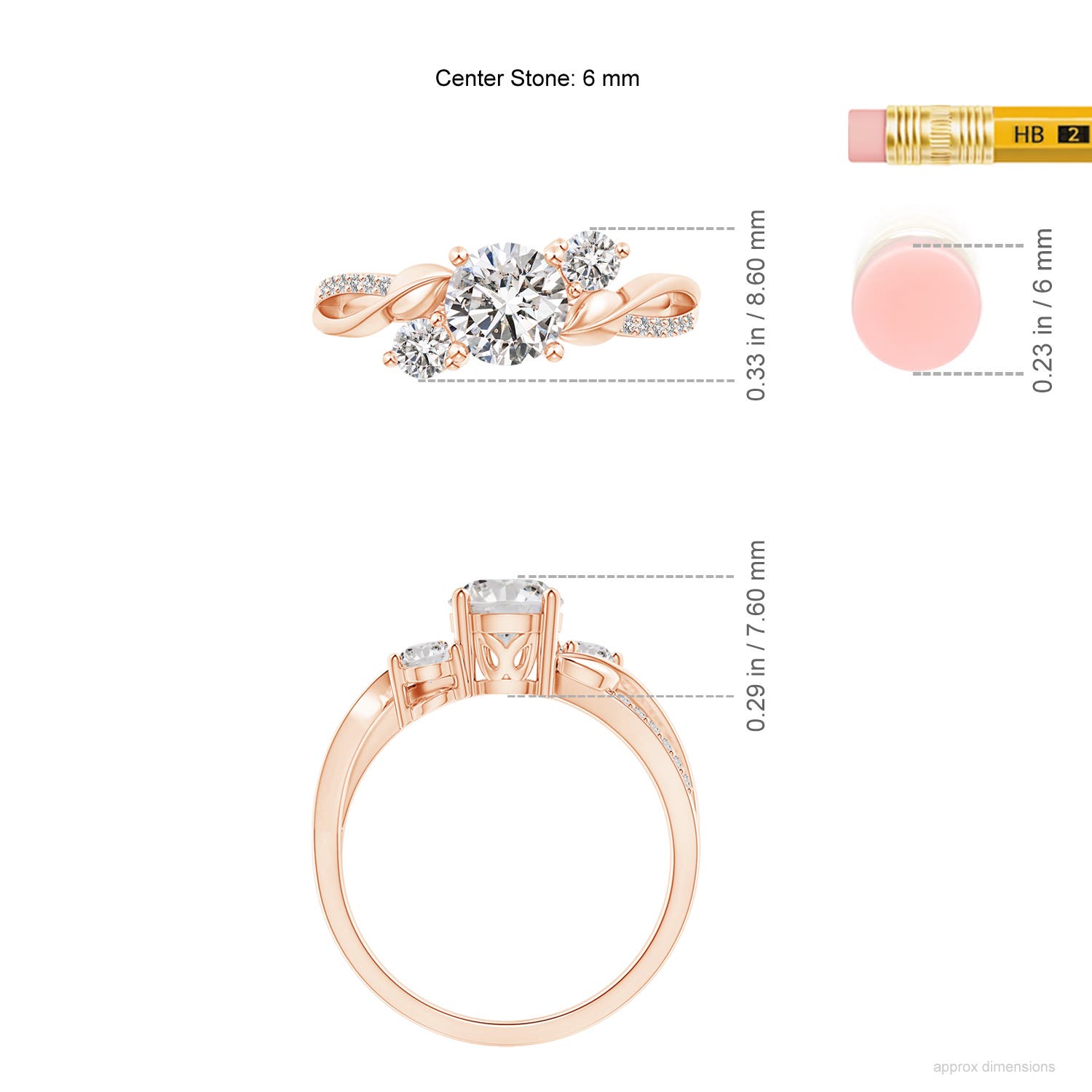 IJI1I2 / 1 CT / 14 KT Rose Gold