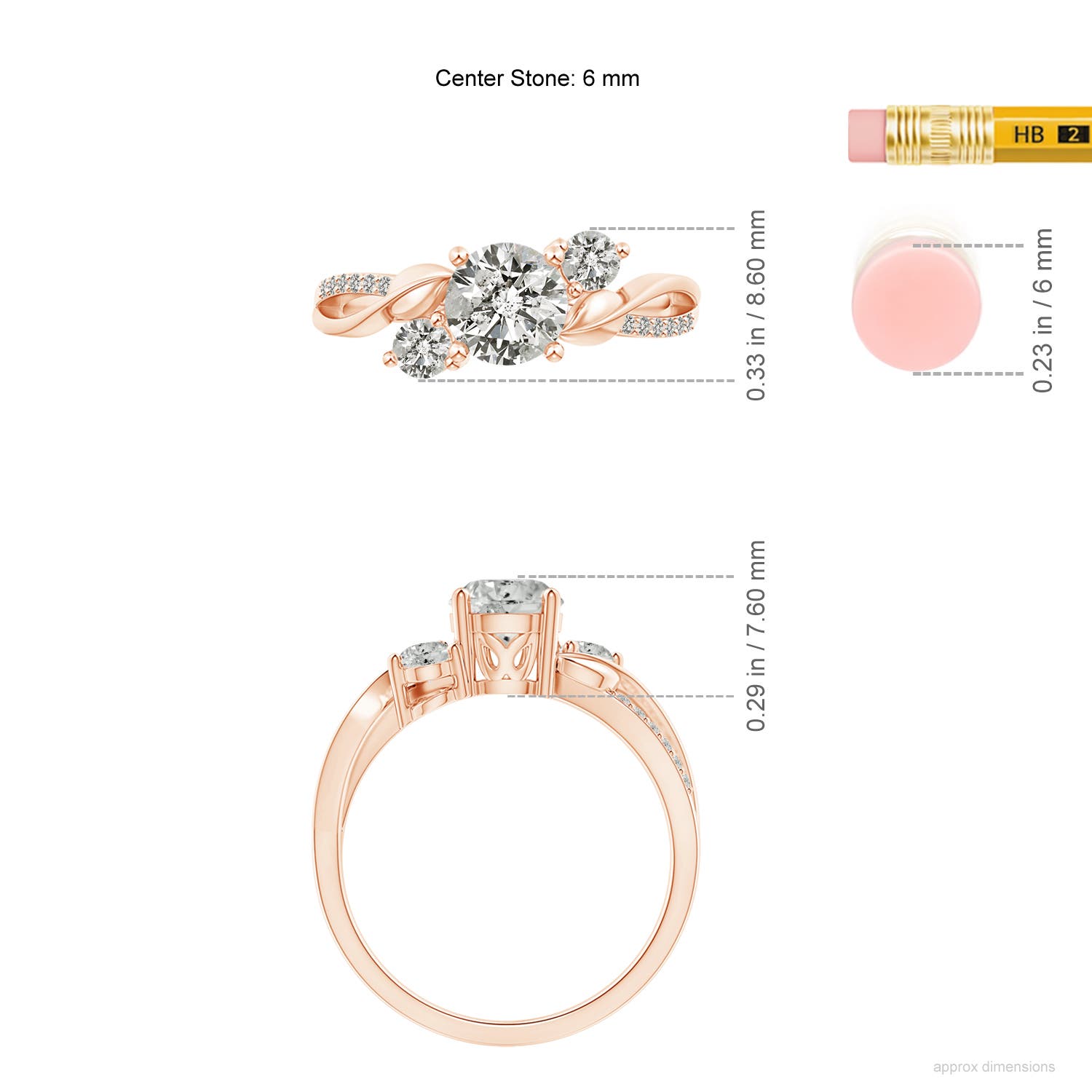 KI3 / 1 CT / 14 KT Rose Gold