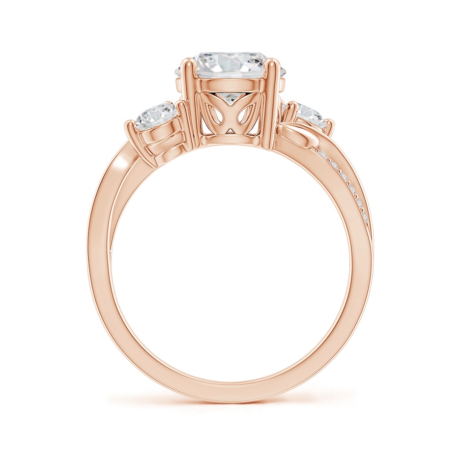 8mm HSI2 Three Stone Diamond Twisted Vine Ring in 18K Rose Gold side 199