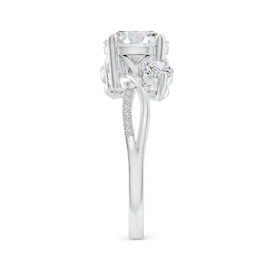 8mm HSI2 Three Stone Diamond Twisted Vine Ring in White Gold side 299