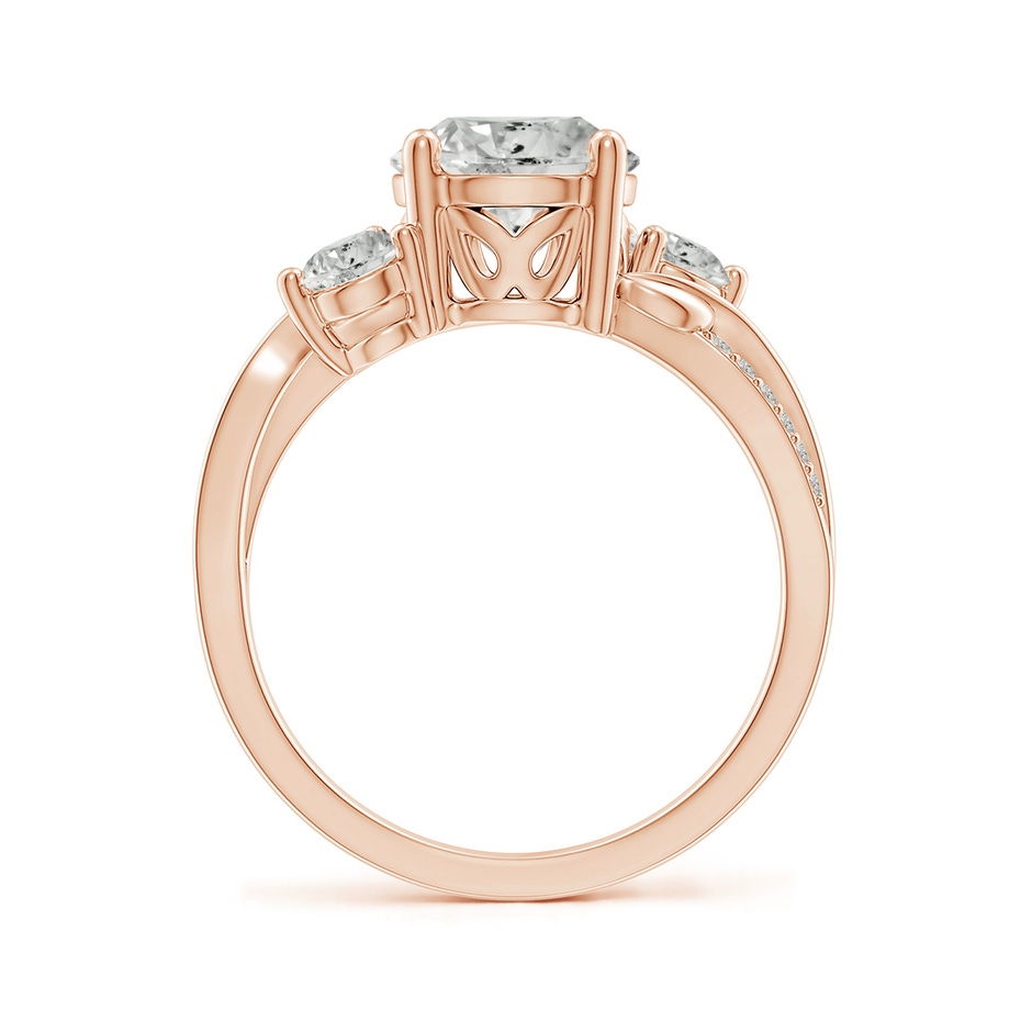8mm KI3 Three Stone Diamond Twisted Vine Ring in 9K Rose Gold side 199