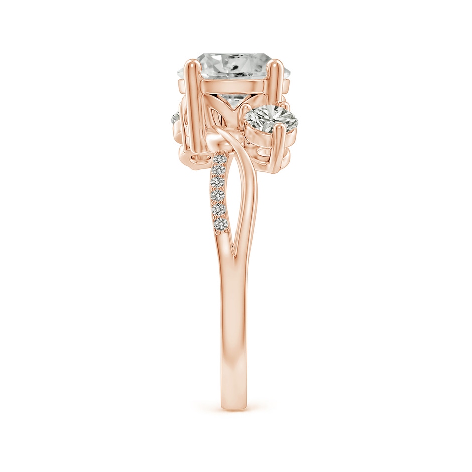 8mm KI3 Three Stone Diamond Twisted Vine Ring in 9K Rose Gold side 299