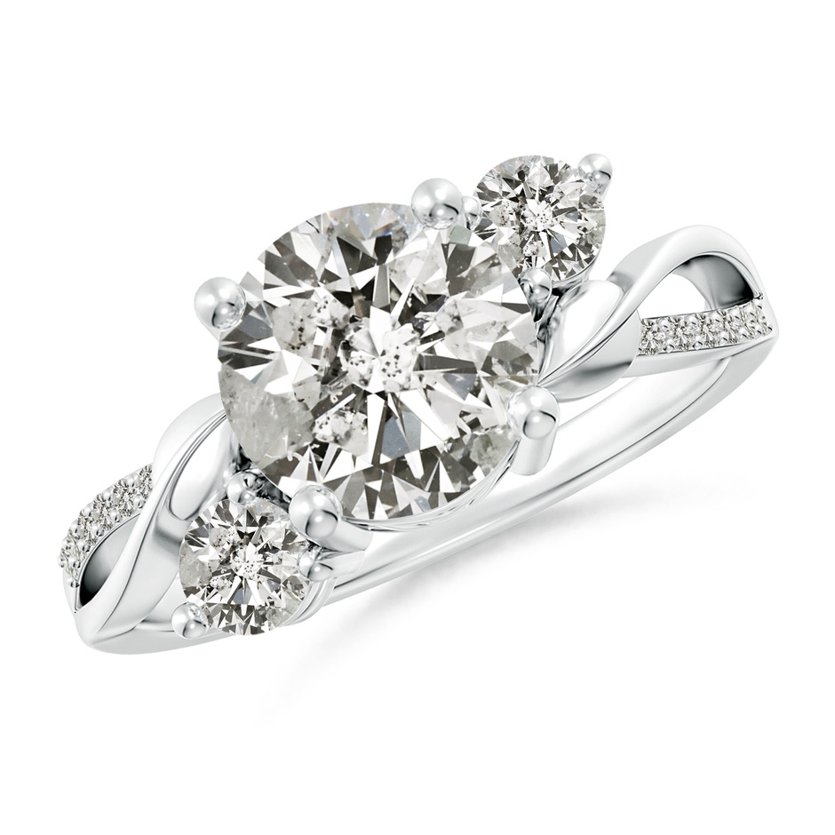 8mm KI3 Three Stone Diamond Twisted Vine Ring in P950 Platinum 