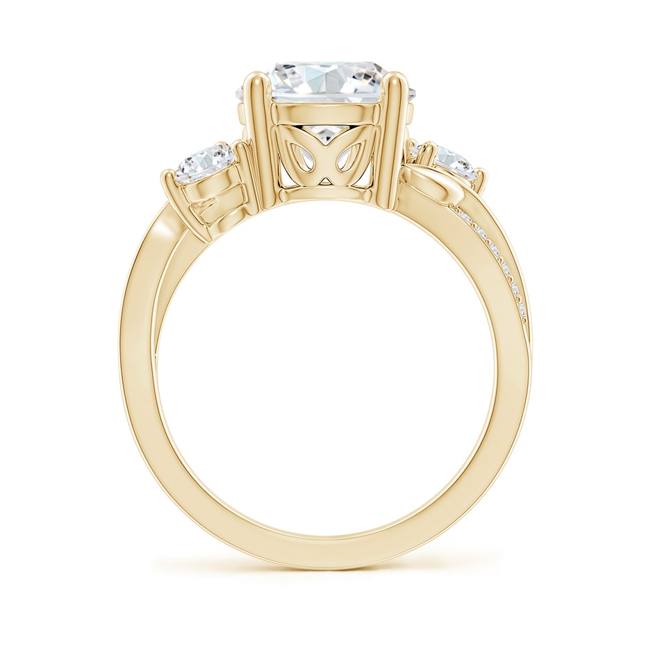 9.2mm GVS2 Three Stone Diamond Twisted Vine Ring in Yellow Gold side 199