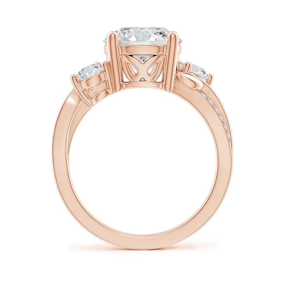 9.2mm HSI2 Three Stone Diamond Twisted Vine Ring in Rose Gold side 199