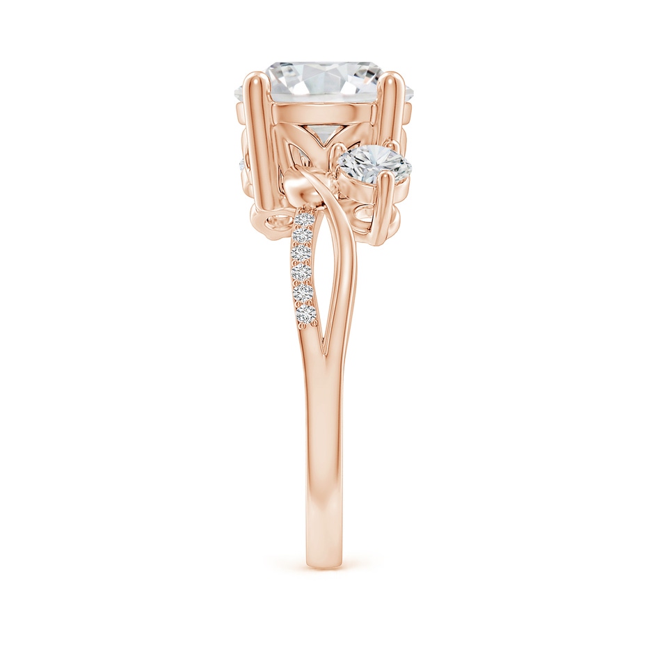 9.2mm HSI2 Three Stone Diamond Twisted Vine Ring in Rose Gold side 299