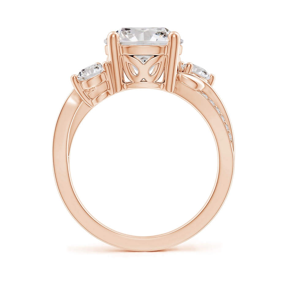 9.2mm IJI1I2 Three Stone Diamond Twisted Vine Ring in Rose Gold side 199