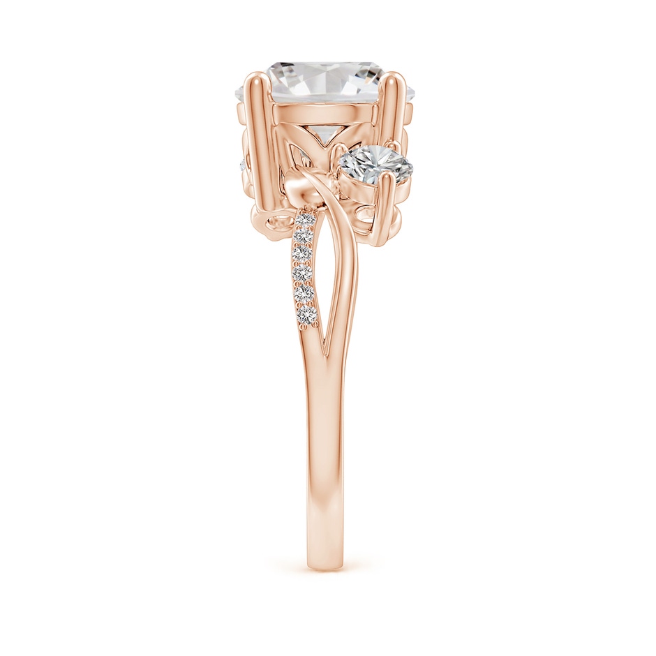 9.2mm IJI1I2 Three Stone Diamond Twisted Vine Ring in Rose Gold side 299