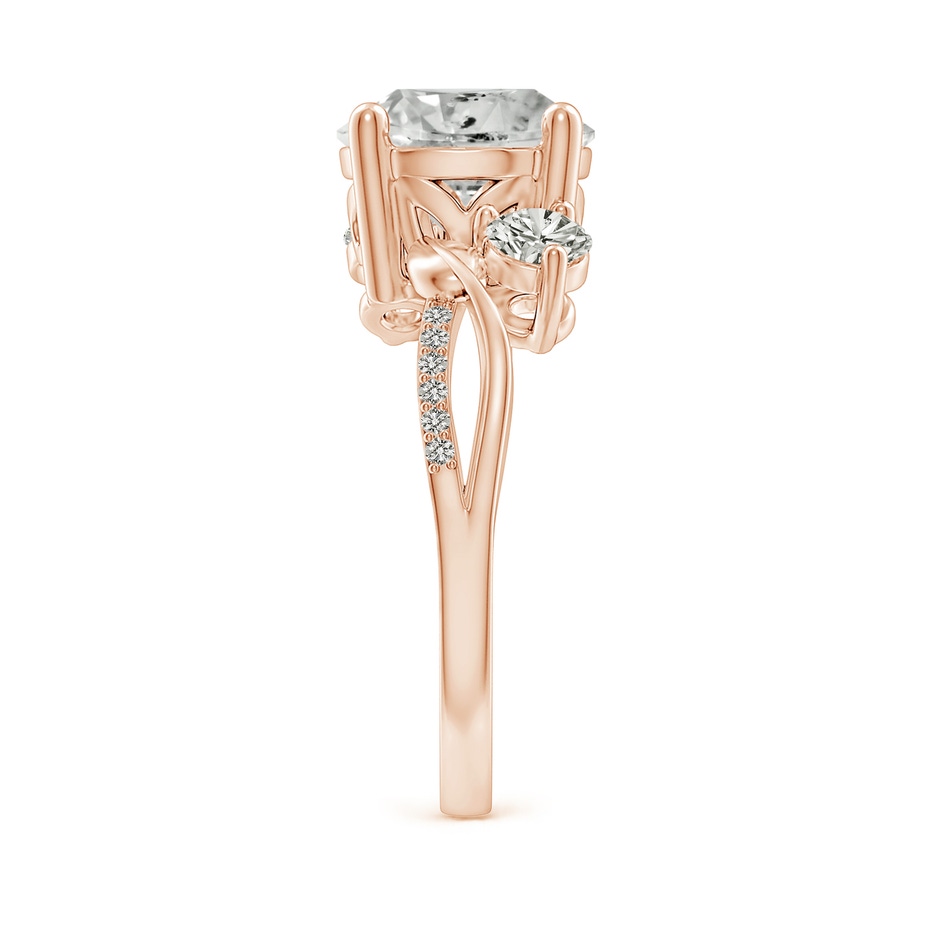 9.2mm KI3 Three Stone Diamond Twisted Vine Ring in 18K Rose Gold side 299