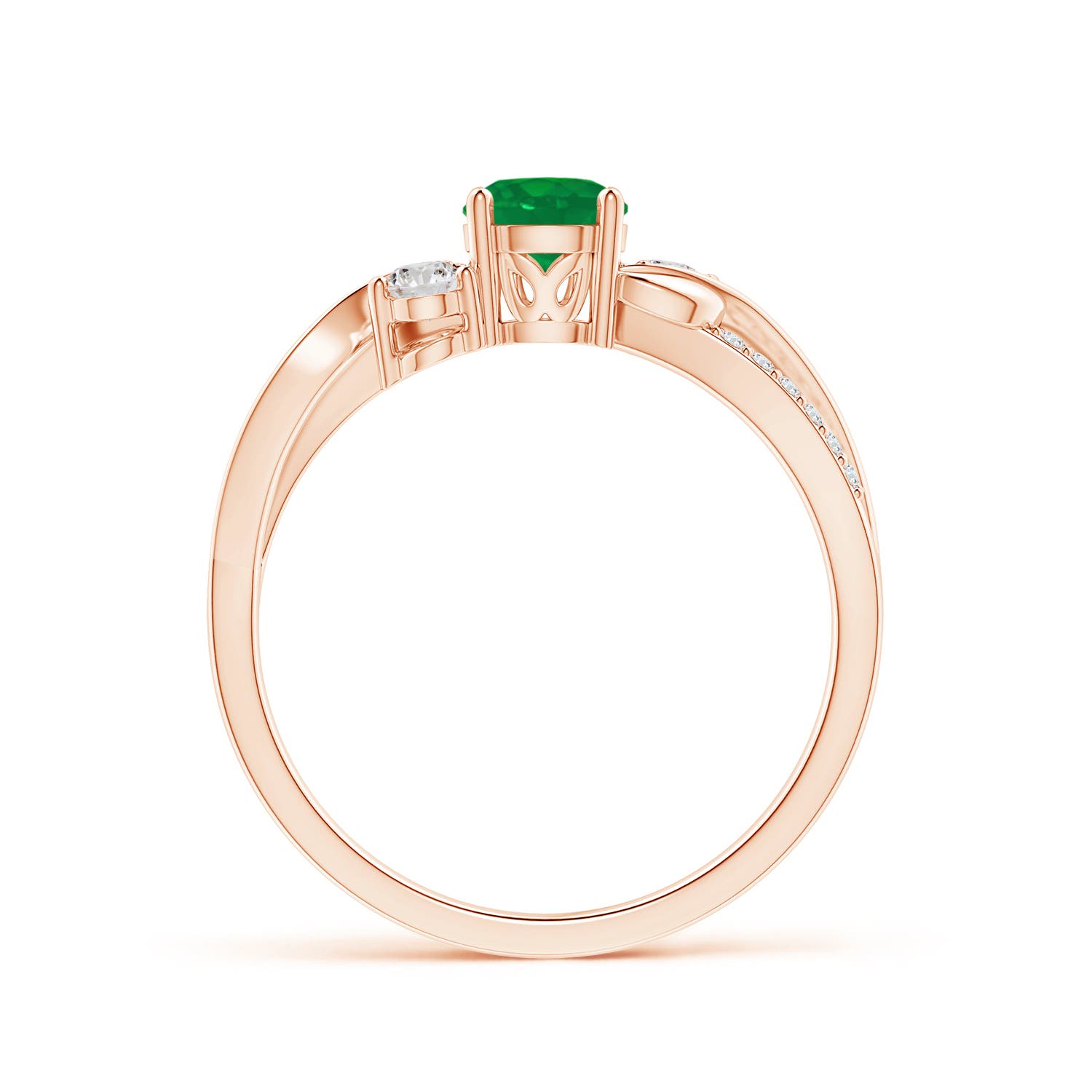 AA - Emerald / 0.65 CT / 14 KT Rose Gold