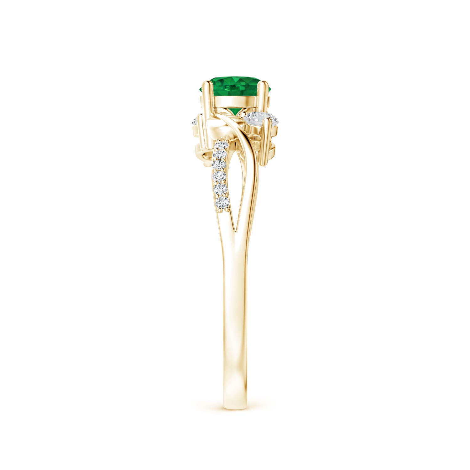 AAA - Emerald / 0.65 CT / 14 KT Yellow Gold