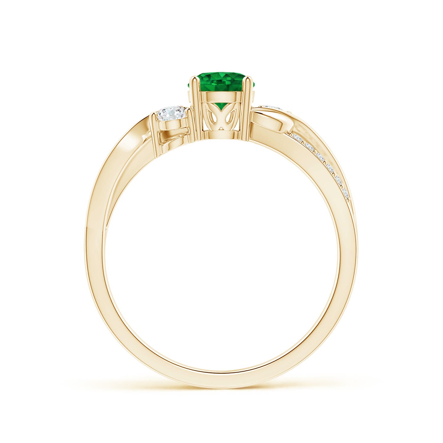 AAAA - Emerald / 0.65 CT / 14 KT Yellow Gold