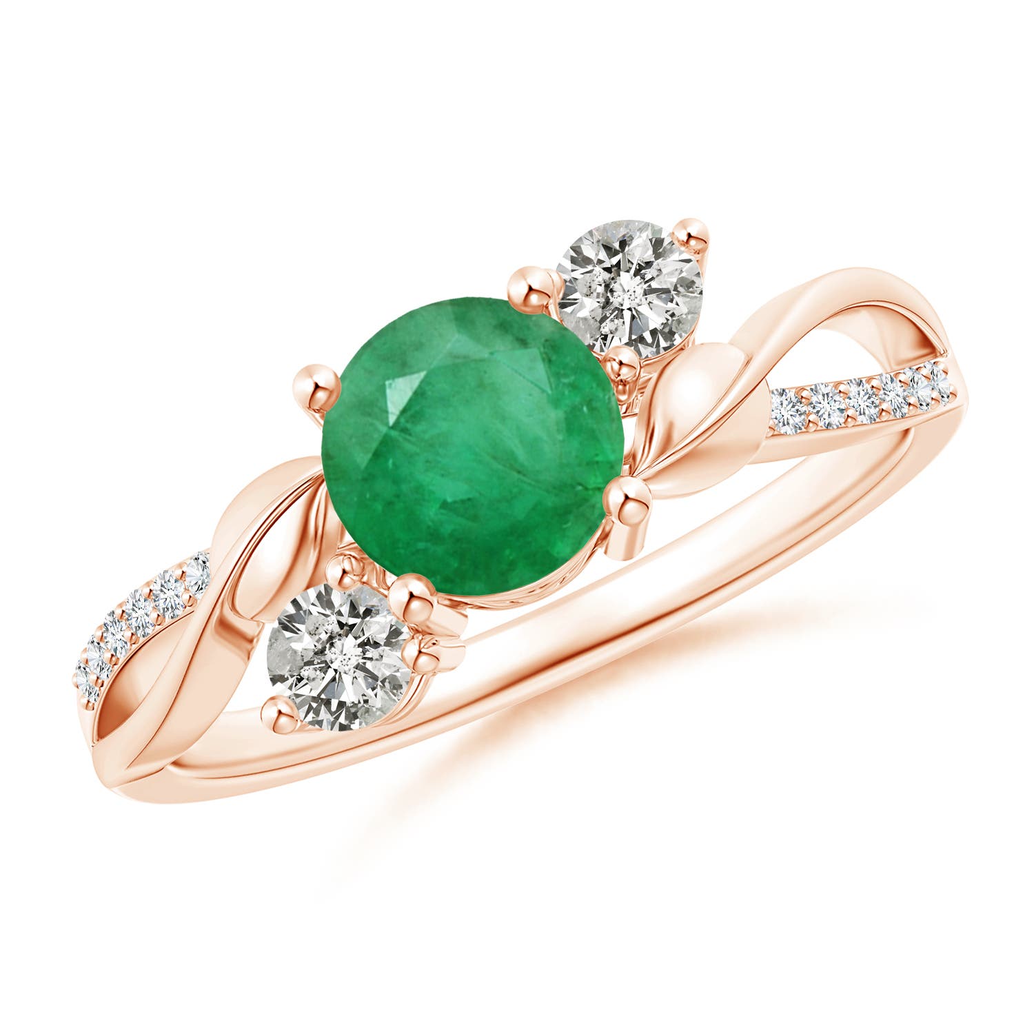 A - Emerald / 1.02 CT / 14 KT Rose Gold