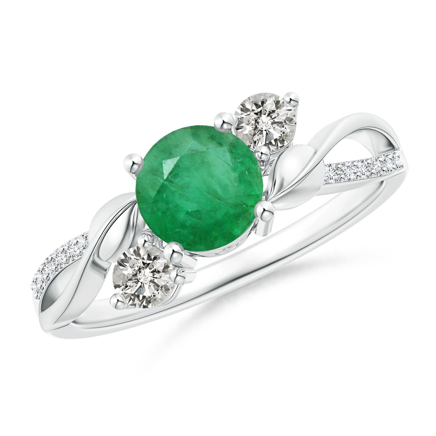 A - Emerald / 1.02 CT / 14 KT White Gold