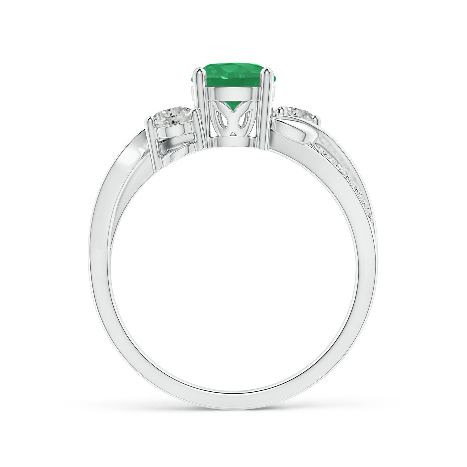 A - Emerald / 1.02 CT / 14 KT White Gold