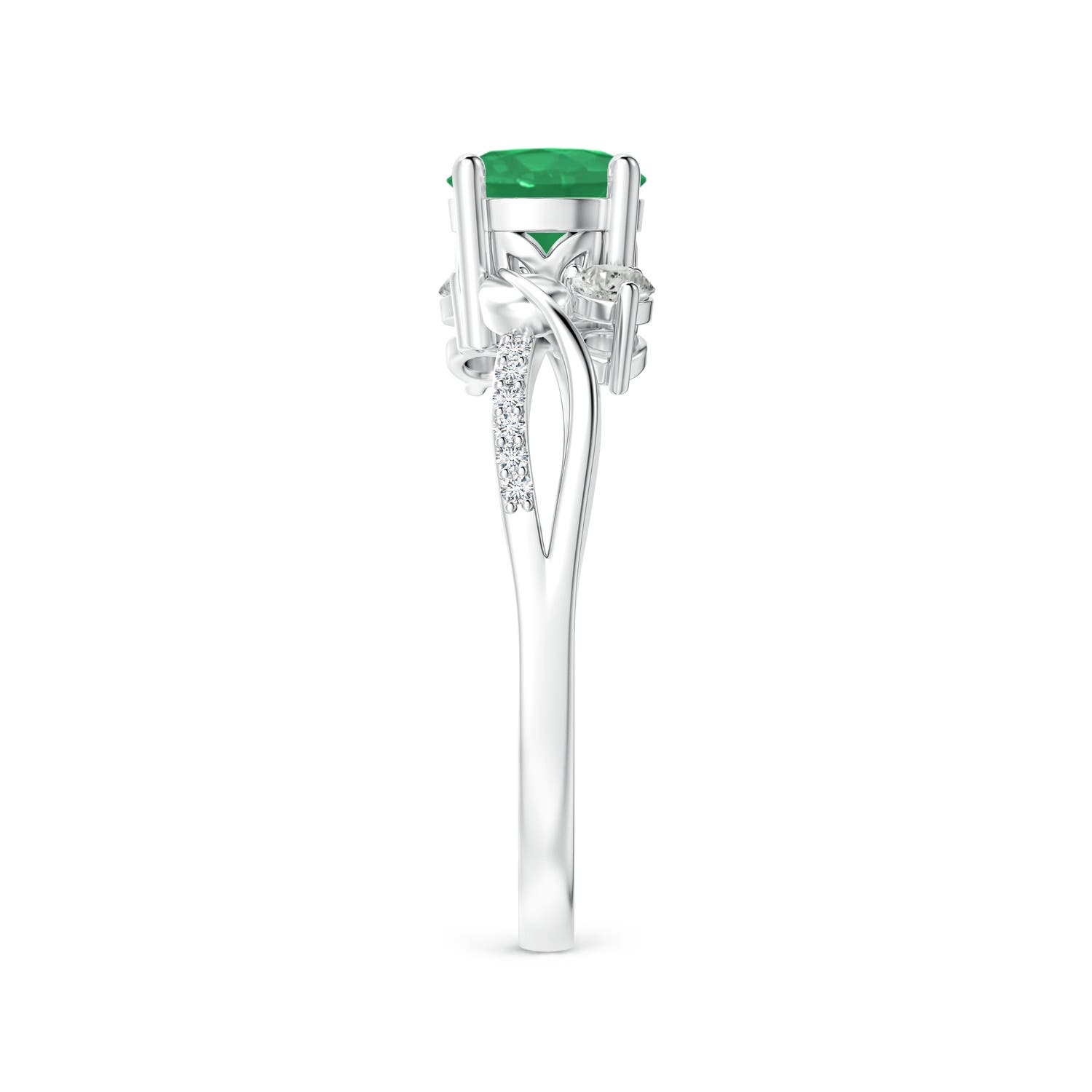 A - Emerald / 1.02 CT / 14 KT White Gold