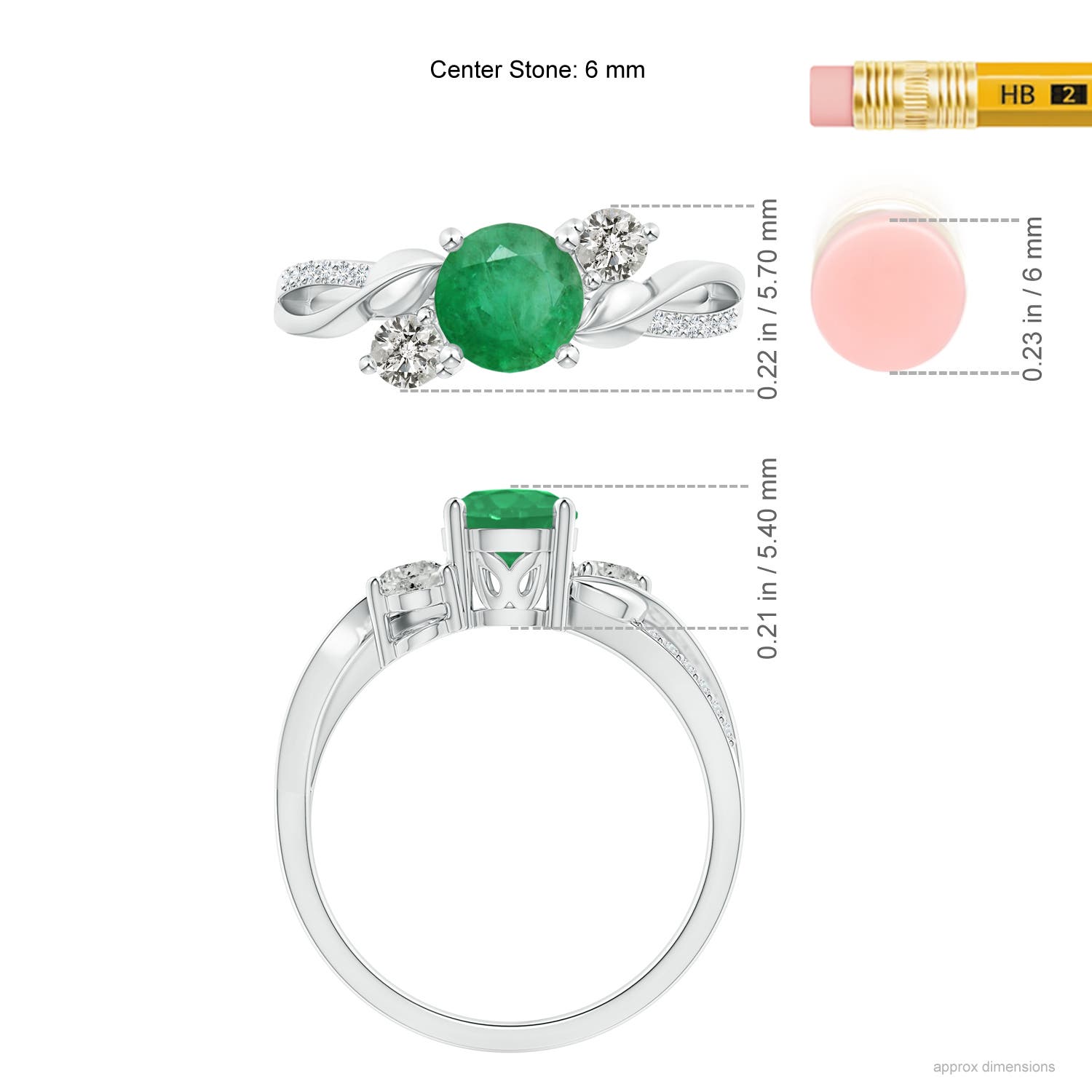 A - Emerald / 1.02 CT / 14 KT White Gold