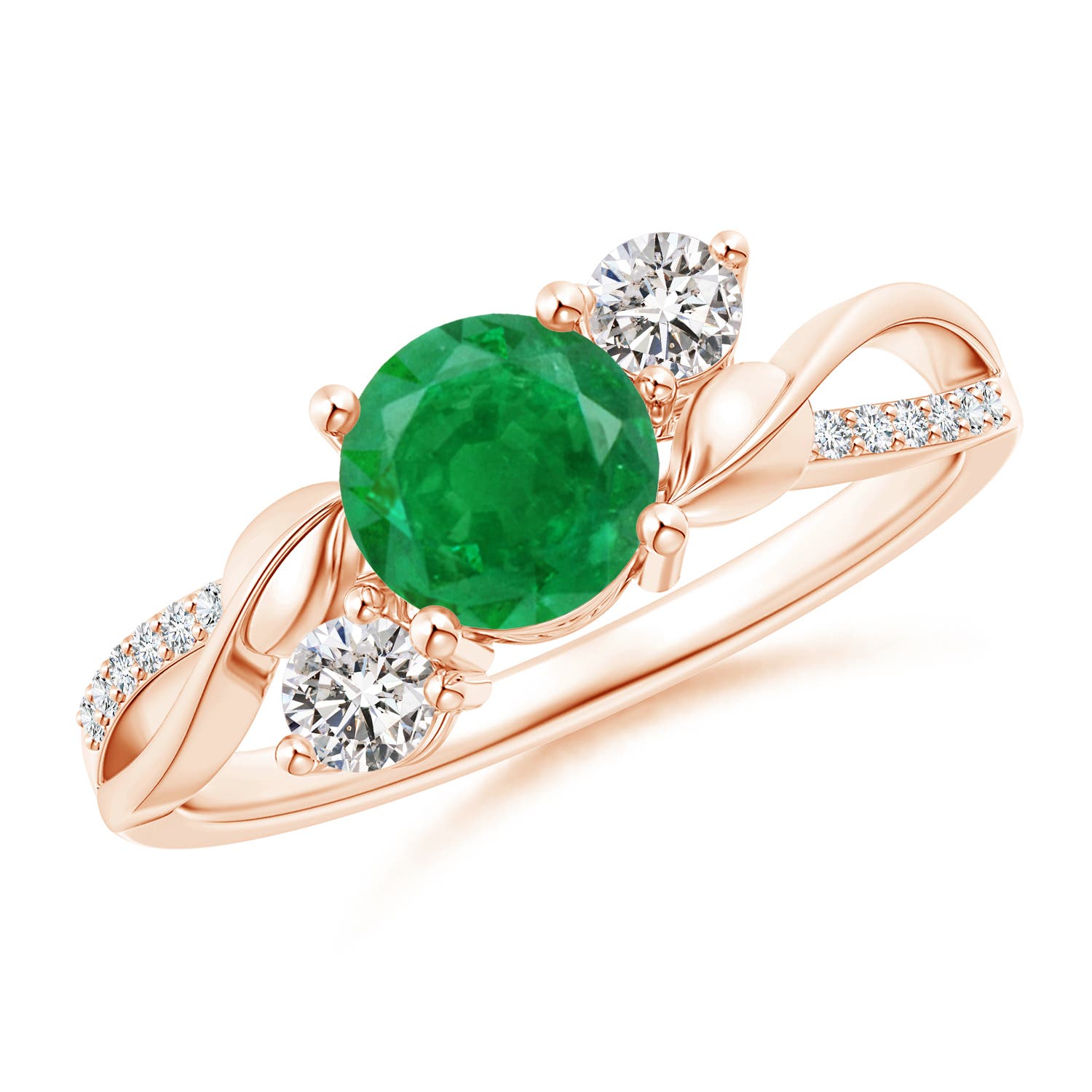 AA - Emerald / 1.02 CT / 14 KT Rose Gold