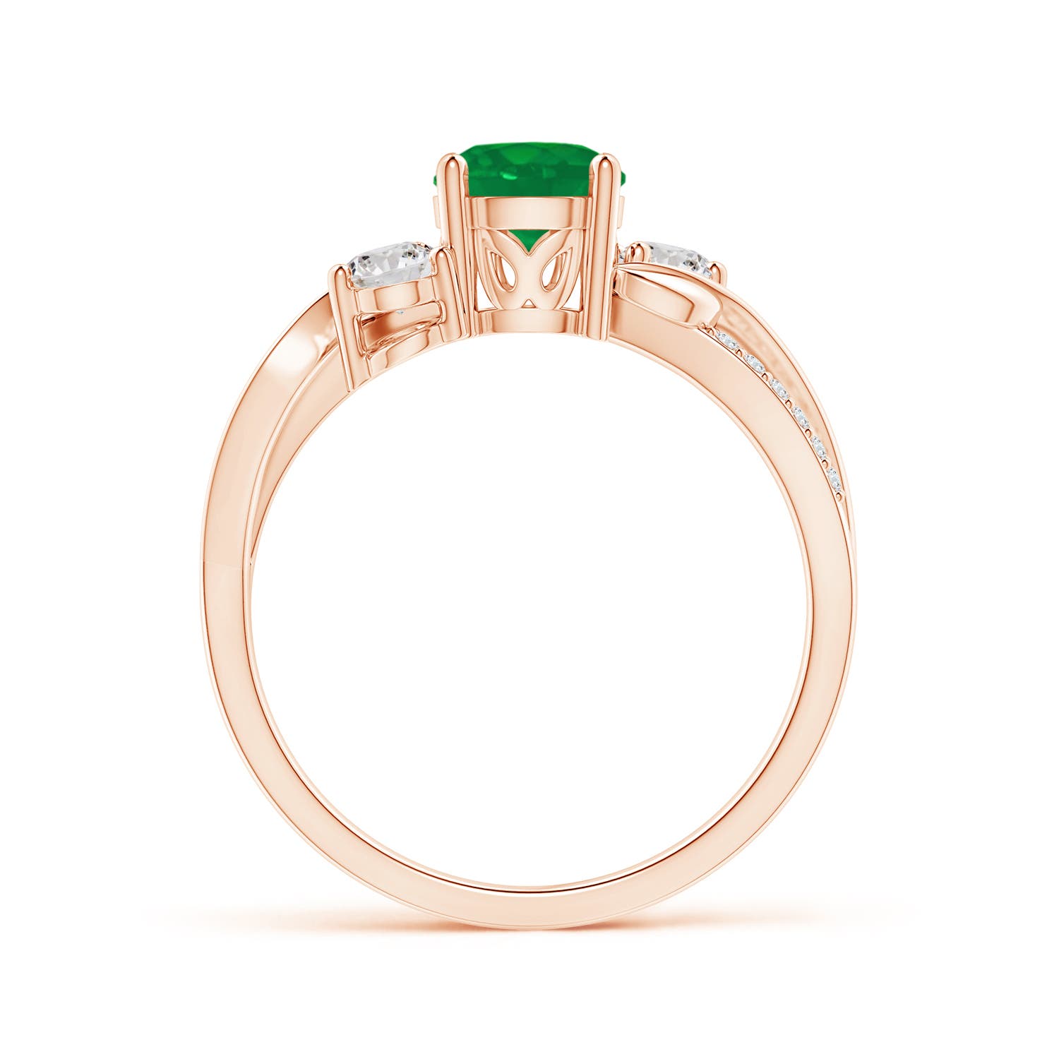 AA - Emerald / 1.02 CT / 14 KT Rose Gold