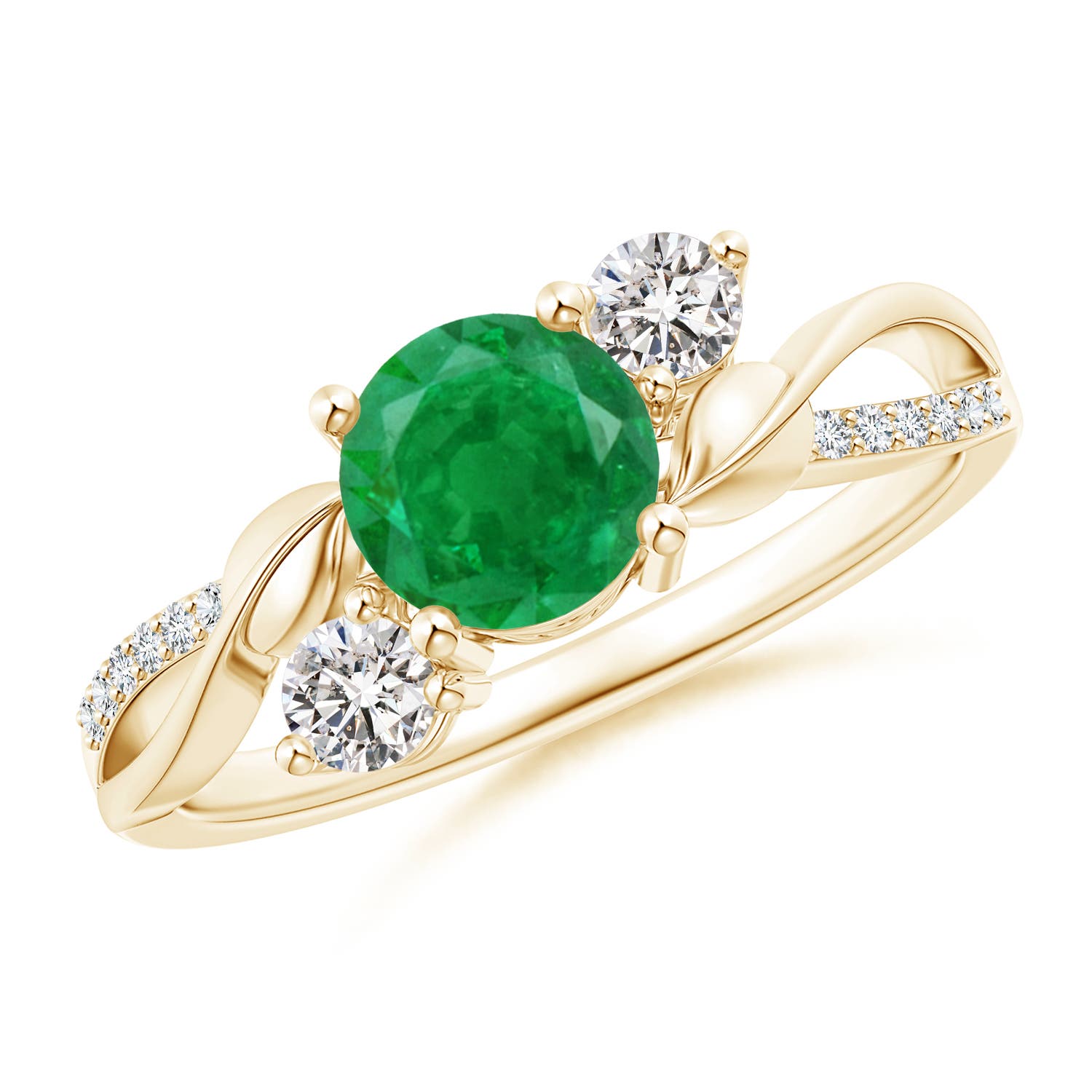 AA - Emerald / 1.02 CT / 14 KT Yellow Gold