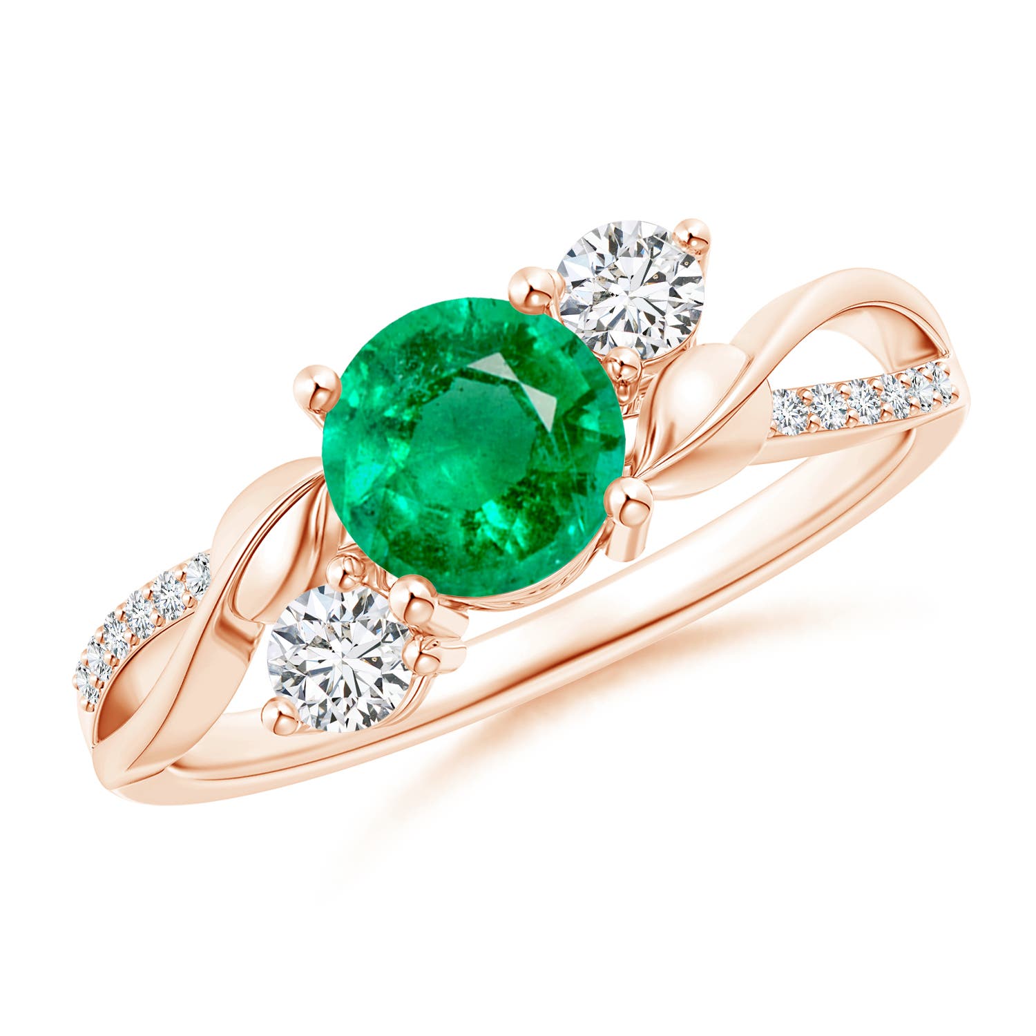 AAA - Emerald / 1.02 CT / 14 KT Rose Gold