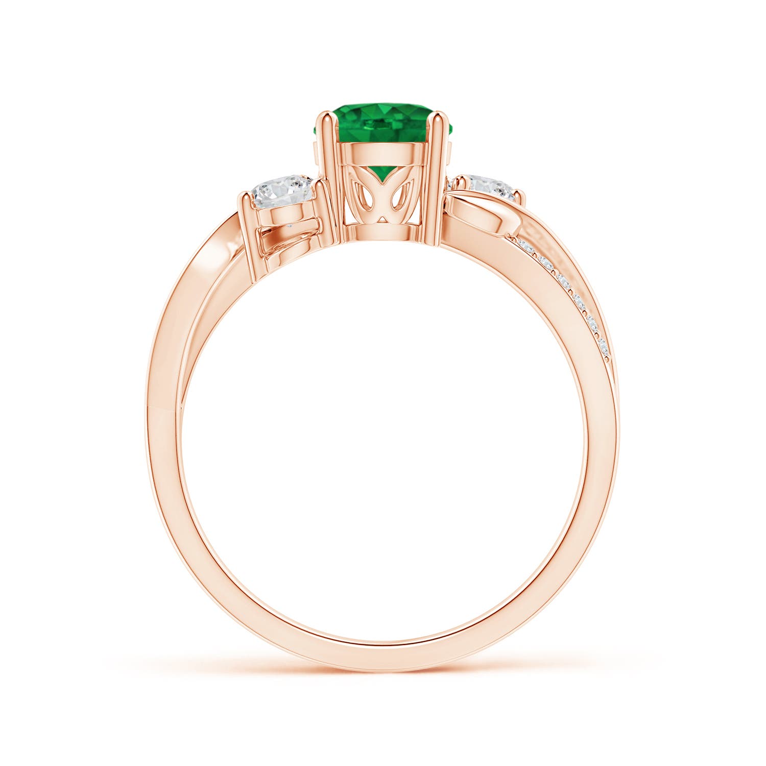 AAA - Emerald / 1.02 CT / 14 KT Rose Gold