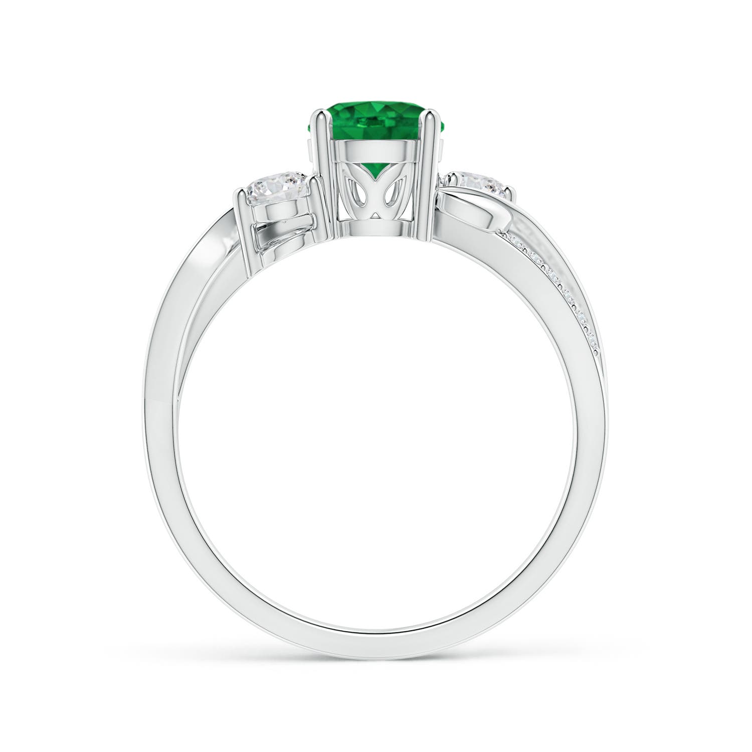 AAA - Emerald / 1.02 CT / 14 KT White Gold