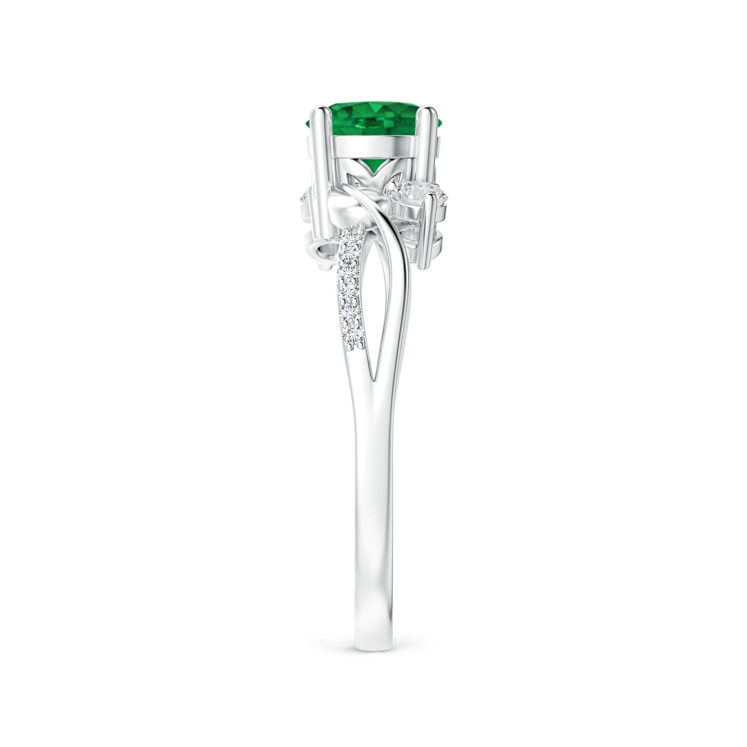 AAA - Emerald / 1.02 CT / 14 KT White Gold