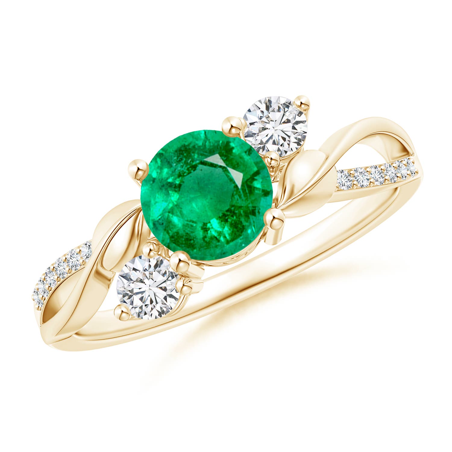 AAA - Emerald / 1.02 CT / 14 KT Yellow Gold