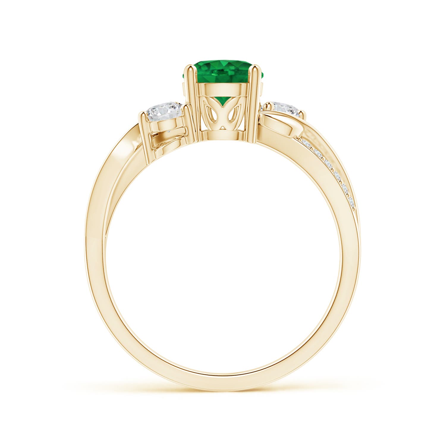 AAA - Emerald / 1.02 CT / 14 KT Yellow Gold