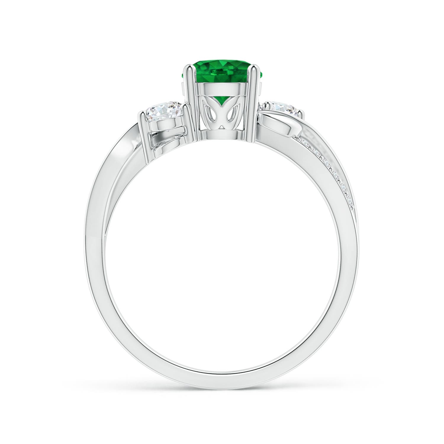 AAAA - Emerald / 1.02 CT / 14 KT White Gold