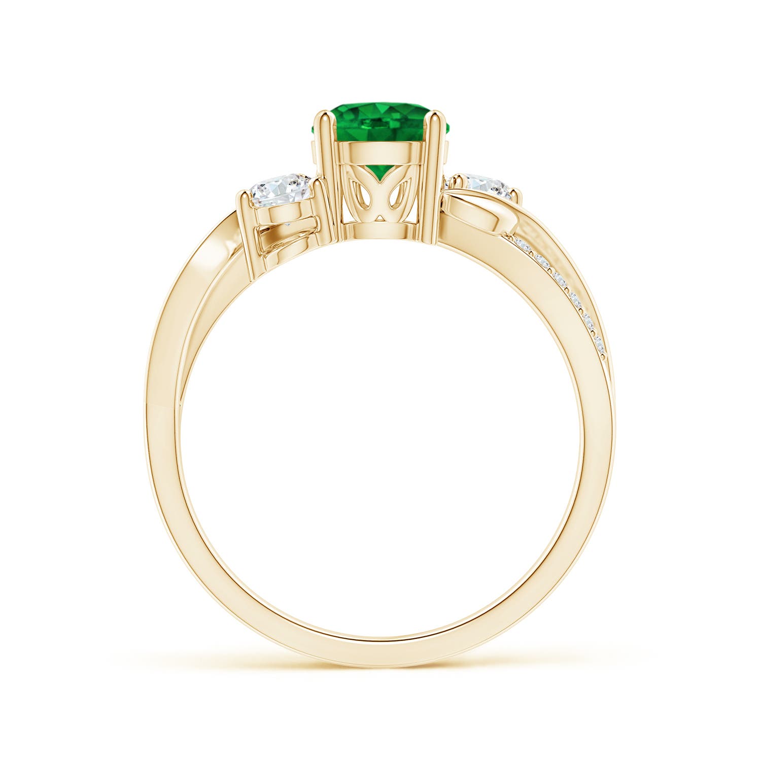 AAAA - Emerald / 1.02 CT / 14 KT Yellow Gold