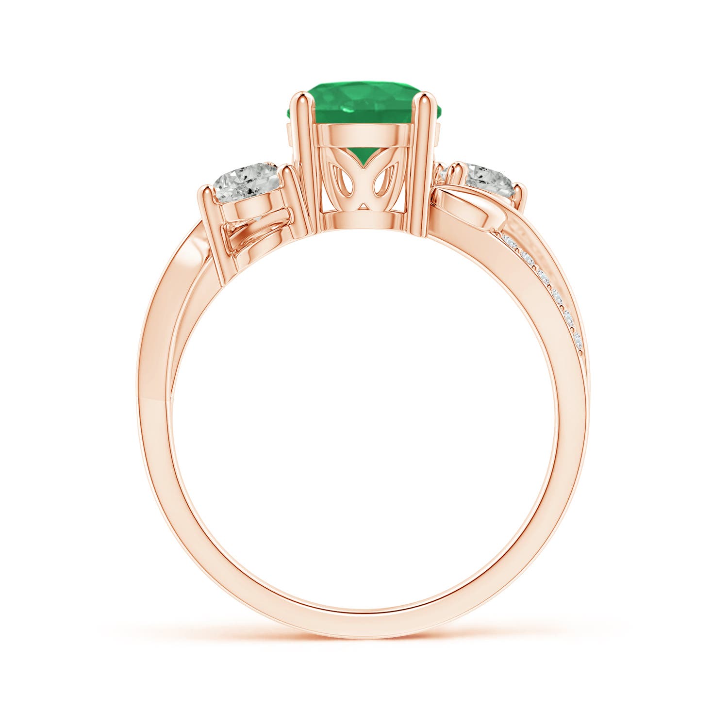 A - Emerald / 1.58 CT / 14 KT Rose Gold