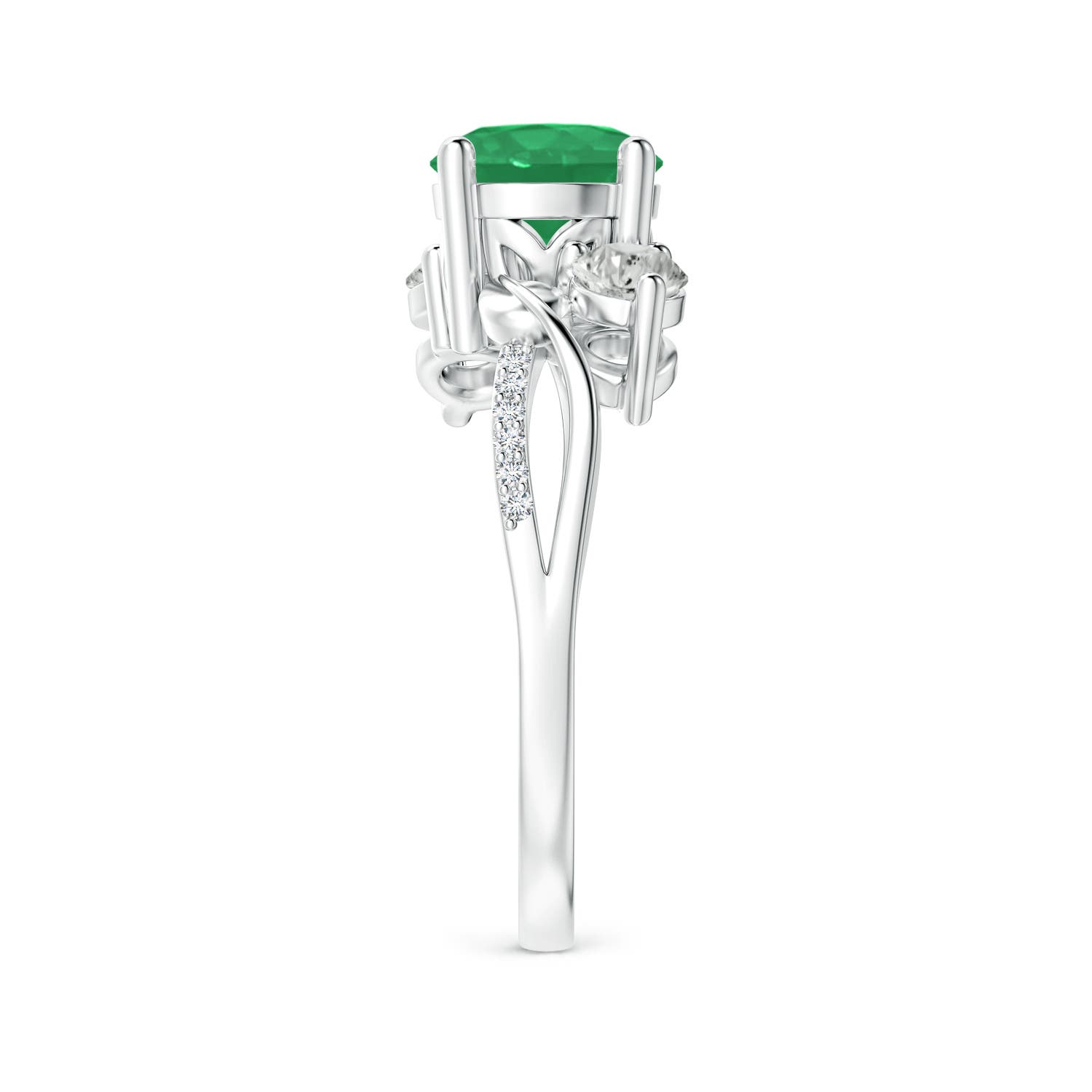 A - Emerald / 1.58 CT / 14 KT White Gold