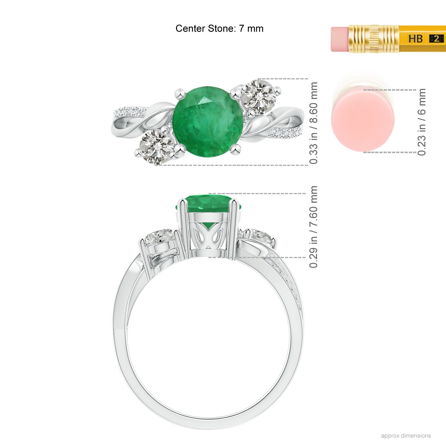 A - Emerald / 1.58 CT / 14 KT White Gold